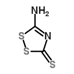 结构式 CAS# 6446-35-1, 5-亚氨基-1,2,4-二噻唑烷-3-硫酮
