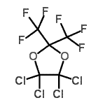 结构式 CAS# 64499-81-6, 4,4,5,5-四氯-2,2-二(三氟甲基)-1,3-二氧戊环