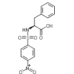 结构式 CAS# 64501-87-7, N-[(4-硝基苯基)磺酰基]-L-苯丙氨酸