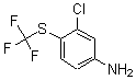 结构式 CAS# 64628-74-6, 3-氯-4-[(三氟甲基)硫代]-苯胺