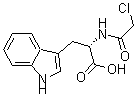 structure of CAS# 64709-57-5, N-(Chloroacetyl)-L-Tryptophan;(2S)-2-[(2-Chloro-1-Oxoethyl)Amino]-3-(1H-Indol-3-Yl)Propanoate;(2S)-2-[(2-Chloroacetyl)Amino]-3-(1H-Indol-3-Yl)Propionate;(2S)-2-(2-Chloroethanoylamino)-3-(1H-Indol-3-Yl)Propanoate