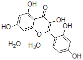 structure of CAS# 6472-38-4, 2-(2,4-Dihydroxyphenyl)-3,5,7-Trihydroxy-4H-1-Benzopyran-4-One Hydrate (1:2);4H-1-Benzopyran-4-One,2-(2,4-Dihydroxyphenyl)-3,5,7-Trihydroxy-,Dihydrate;2',3,4',5,7-PENTAHYDROXYFLAVONE DIHYDRATE;2',3,4',5,7-PENTAHYDROXYFLAVONE 2H2O