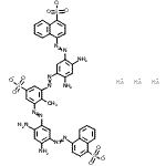 CAS#: 6473-05-8， Trisodium 4,4'-{(2-Methyl-5-Sulfonato-1,3-Phenylene)Bis[2,1-Diazenediyl(4,6-Diamino-3,1-Phenylene)-2,1-Diazenediyl]}Di(1-Naphthalenesulfonate)