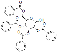 结构式 CAS# 64768-20-3, beta-D-吡喃葡萄糖 2,3,4,6-四苯甲酸酯