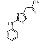 结构式 CAS# 64822-00-0, 1-(5-苯胺基-1,2,4-噻二唑-3-基)丙酮