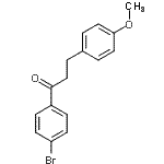 结构式 CAS# 648903-46-2, 1-(4-溴苯基)-3-(4-甲氧基苯基)-1-丙酮