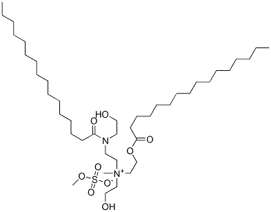 CAS 登录号：65060-06-2， (2-羟基乙基)[2-[(2-羟基乙基)(1-氧代十六烷基)氨基]乙基]甲基[2-[(1-氧代十六烷基)氧基]乙基]铵硫酸甲酯盐