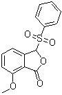 结构式 CAS# 65131-09-1, 7-甲氧基-3-(苯磺酰基)-2-苯并呋喃-1(3H)-酮