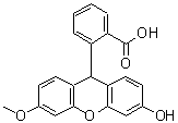 结构式 CAS# 65144-30-1, 2-(3-羟基-6-甲氧基-9H-氧杂蒽-9-基)苯甲酸