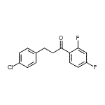结构式 CAS# 654673-29-7, 3-(4-氯苯基)-1-(2,4-二氟苯基)-1-丙酮
