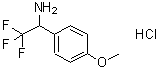 结构式 CAS# 65686-77-3, 4-甲氧基-alpha-(三氟甲基)-苯甲胺盐酸盐(1:1)
