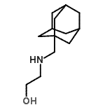 结构式 CAS# 65738-69-4, 2-[(金刚烷-1-基甲基)氨基]乙醇