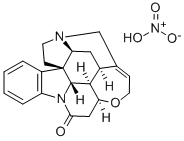 structure of CAS# 66-32-0, Strychnine Nitrate;Strychnine Nitrate;Strychnidin-10-One Mononitrate;Strychnine, Mononitrate