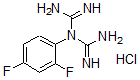 structure of CAS# 66088-52-6, 1-(2,4-Difluorophenyl)biguanide hydrochloride;1-([([AMINO(IMINO)METHYL]AMINO)(IMINO)METHYL]AMINO)-2,4-DIFLUOROBENZENE HYDROCHLORIDE;{[(2,4-Difluoroanilino)(Imino)Methyl]Amino}Methanimidamide Hydrochloride;1-(2,4-Difluorophenyl)Biguanide Hydrochloride 97%