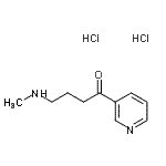 structure of CAS# 66093-90-1, 4-(Methylamino)-1-(3-pyridinyl)-1-butanone dihydrochloride;1-Butanon<wbr>e, 4-(met<wbr>hylamino)<wbr>-1-(3-pyr<wbr>idinyl)-,<wbr> hydrochl<wbr>oride (1:<wbr>2);4-(Methylamino)-1-(3-pyridinyl)-1-butanondihydrochlorid;4-(Methylamino)-1-(3-pyridinyl)-1-butanone dihydrochloride