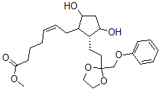 CAS#: 66176-08-7， (Z)-7-[(1R)-3alpha,5alpha-Dihydroxy-2beta-[2-(2-Phenoxymethyl-1,3-Dioxolan-2-Yl)Ethyl]Cyclopentan-1alpha-Yl]-5-Heptenoic Acid Methyl Ester