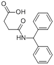 结构式 CAS# 6622-07-7, N-二苯甲基-琥珀酰胺酸