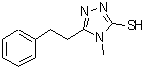 structure of CAS# 663181-83-7, 4-Methyl-5-(2-phenylethyl)-4H-1,2,4-triazole-3-thiol;4-methyl-5-(2-phenylethyl)-1,2,4-triazole-3-thiol;4-methyl-<wbr>5-(2-phen<wbr>ylethyl)-<wbr>4H-1,2,4-<wbr>triazol-3<wbr>-yl hydro<wbr>sulfide;4-Methyl-5-(2-phenylethyl)-4H-1,2,4-triazole-3-thiol