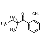 结构式 CAS# 66390-57-6, 2,2-二甲基-1-(2-甲基苯基)-1-丁酮