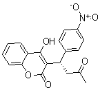 structure of CAS# 66556-78-3, 4-Hydroxy-3-[(1S)-1-(4-Nitrophenyl)-3-Oxobutyl]-2H-1-Benzopyran-2-One;2-Hydroxy-3-[(1S)-1-(4-Nitrophenyl)-3-Oxo-Butyl]Chromen-4-One;2-Hydroxy-3-[(1S)-1-(4-Nitrophenyl)-3-Oxobutyl]-4-Chromenone;2-Hydroxy-3-[(1S)-3-Keto-1-(4-Nitrophenyl)Butyl]Chromone