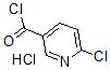 结构式 CAS# 66608-11-5, 6-氯-3-吡啶甲酰氯盐酸盐(1:1)