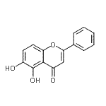结构式 CAS# 6665-66-3, 5,6-二羟基-2-苯基-4H-苯并吡喃-4-酮