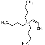 structure of CAS# 66680-84-0, Tributyl[(1Z)-1-propen-1-yl]stannane;(Z)-Tri-n-butyl(1-propenyl)tin;1-(Tri-n-butylstannyl)propene;1-Propenyltri-n-butylstannane