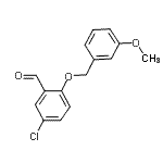 结构式 CAS# 667412-71-7, 5-氯-2-[(3-甲氧基苄基)氧基]苯甲醛