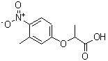 结构式 CAS# 667412-76-2, 2-(3-甲基-4-硝基苯氧基)丙酸