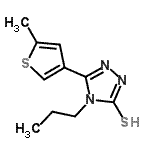 结构式 CAS# 667436-25-1, 5-(5-甲基-3-噻吩基)-4-丙基-4H-1,2,4-三唑-3-硫醇