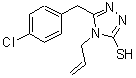 结构式 CAS# 667437-95-8, 4-烯丙基-5-(4-氯苄基)-4H-1,2,4-三唑-3-硫醇