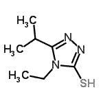 structure of CAS# 66921-11-7, 4-Ethyl-5-isopropyl-4H-1,2,4-triazole-3-thiol;3-Mercapto-4-ethyl-5-isopropyl-1,2,4-triazole;4-ethyl-5-(methylethyl)-1,2,4-triazole-3-thiol;4-ethyl-5-(propan-2-yl)-4H-1,2,4-triazole-3-thiol