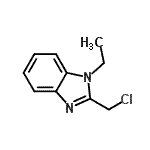 结构式 CAS# 66947-93-1, 2-(氯甲基)-1-乙基-1H-苯并咪唑