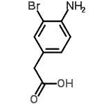 结构式 CAS# 66955-75-7, (4-氨基-3-溴苯基)乙酸