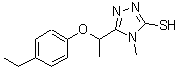结构式 CAS# 669708-93-4, 5-[1-(4-乙基苯氧基)乙基]-4-甲基-4H-1,2,4-三唑-3-硫醇
