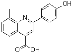 structure of CAS# 669726-20-9, 2-(4-Hydroxyphenyl)-8-methyl-4-quinolinecarboxylic acid;2-(4-Hydroxyphenyl)-8-methylquinoline-4-carboxylic acid;2-(4-HYDROXY-PHENYL)-8-METHYL-QUINOLINE-4-CARBOXYLIC ACID;MFCD03421925