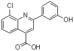 结构式 CAS# 669739-31-5, 8-氯-2-(3-羟基苯基)-4-喹啉羧酸