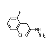 structure of CAS# 669740-15-2, 2-(2-Chloro-6-fluorophenyl)acetohydrazide;2-(2-Chloro-6-fluorophenyl)acetohydrazide;2-(6-chloro-2-fluorophenyl)acetohydrazide;MFCD03423204