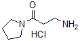 结构式 CAS# 670253-59-5, 3-氨基-1-(1-吡咯烷基)-1-丙酮盐酸盐(1:1)