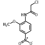 结构式 CAS# 67291-72-9, 2-氯-N-(2-甲氧基-4-硝基苯基)乙酰胺