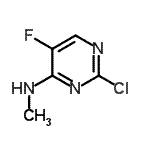 structure of CAS# 67316-43-2, 2-Chloro-5-fluoro-N-methyl-4-pyrimidinamine;(2-chloro-5-fluoropyrimidin-4-yl)methylamine;2-chloro-5-fluoro-N-methylpyrimidin-4-amine;4-pyrimidinamine, 2-chloro-5-fluoro-N-methyl-