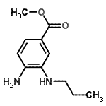 structure of CAS# 675138-83-7, Methyl 4-amino-3-(propylamino)benzoate;methyl 4-amino-3-(propylamino)benzoate