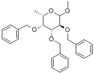 structure of CAS# 67576-77-6, Methyl-2,3,4-Tri-O-Benzyl-L-Fucopyranose;(2R,3S,4R,5R,6S)-2-Methoxy-6-Methyl-3,4,5-Tris(Phenylmethoxy)Tetrahydropyran;(2R,3S,4R,5R,6S)-3,4,5-Tris(Benzyloxy)-2-Methoxy-6-Methyl-Tetrahydropyran;Zinc04283904
