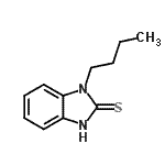 structure of CAS# 67624-27-5, 1-Butyl-1,3-dihydro-2H-benzimidazole-2-thione;1-Butyl-1,3-dihydro-benzoimidazole-2-thione;1-butylbenzimidazole-2-thiol;MFCD00550322