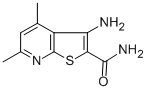 结构式 CAS# 67795-42-0, 3-氨基-4,6-二甲基噻吩并[2,3-b]吡啶-2-甲酰胺