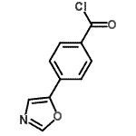 结构式 CAS# 679807-12-6, 4-恶唑-5-基苯甲酰基氯化物