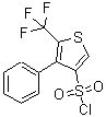 structure of CAS# 680215-52-5, 4-Phenyl-5-(trifluoromethyl)-3-thiophenesulfonyl chloride;3-(Chloro<wbr>sulphonyl<wbr>)-4-pheny<wbr>l-5-(trif<wbr>luorometh<wbr>yl)thioph<wbr>ene, [4-(<wbr>Chlorosul<wbr>phonyl)-2<wbr>-(trifluo<wbr>romethyl)<wbr>thien-3-y<wbr>l]benzene;4-PHENYL-5-(TRIFLUOROMETHYL)THIOPHENE-3-SULFONYLCHLORIDE;4-Phenyl-5-(trifluoromethyl)thiophene-3-sulphonyl chloride