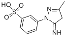 structure of CAS# 68083-38-5, 3-(4,5-Dihydro-5-Imino-3-Methyl-1H-Pyrazol-1-Yl)Benzenesulphonic Acid;M-(4,5-Dihydro-5-Imino-3-Methyl-1H-Pyrazol-1-Yl)Benzenesulphonic Acid;3-(3-Methyl-5-Imino-2-Pyrazolin-1-Yl)Benzenesulfonic Acid