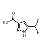 结构式 CAS# 681034-51-5, 3-(二氟甲基)-1H-吡唑-5-羧酸