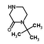 结构式 CAS# 681483-76-1, 1-(2-甲基-2-丙基)-2-哌嗪酮